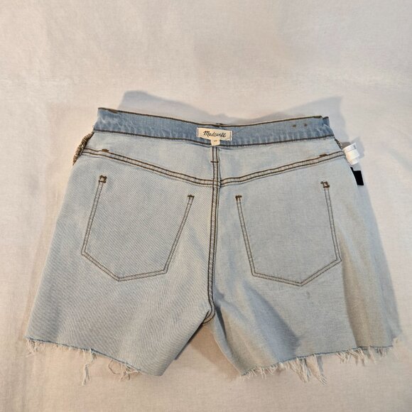 MADEWELL Festival Stretchy Distressed Hi-Rise Raw Hem Short Size 28 New NO Tags! - Picture 7 of 16